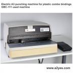  USED A3 ELECTRIC PUNCHING MACHINE GBC 111 PM FOR PLASTIC COMB BINDING 